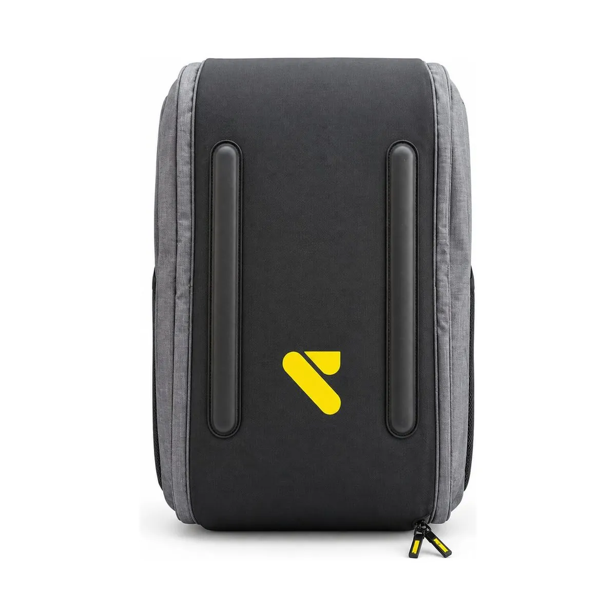 Zaino padel RYON Smash grigio, pannello frontale nero con logo V RYON giallo