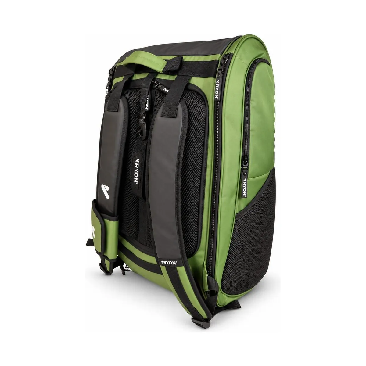 Retro dello zaino padel RYON Smash verde con schienale ergonomico e spallacci